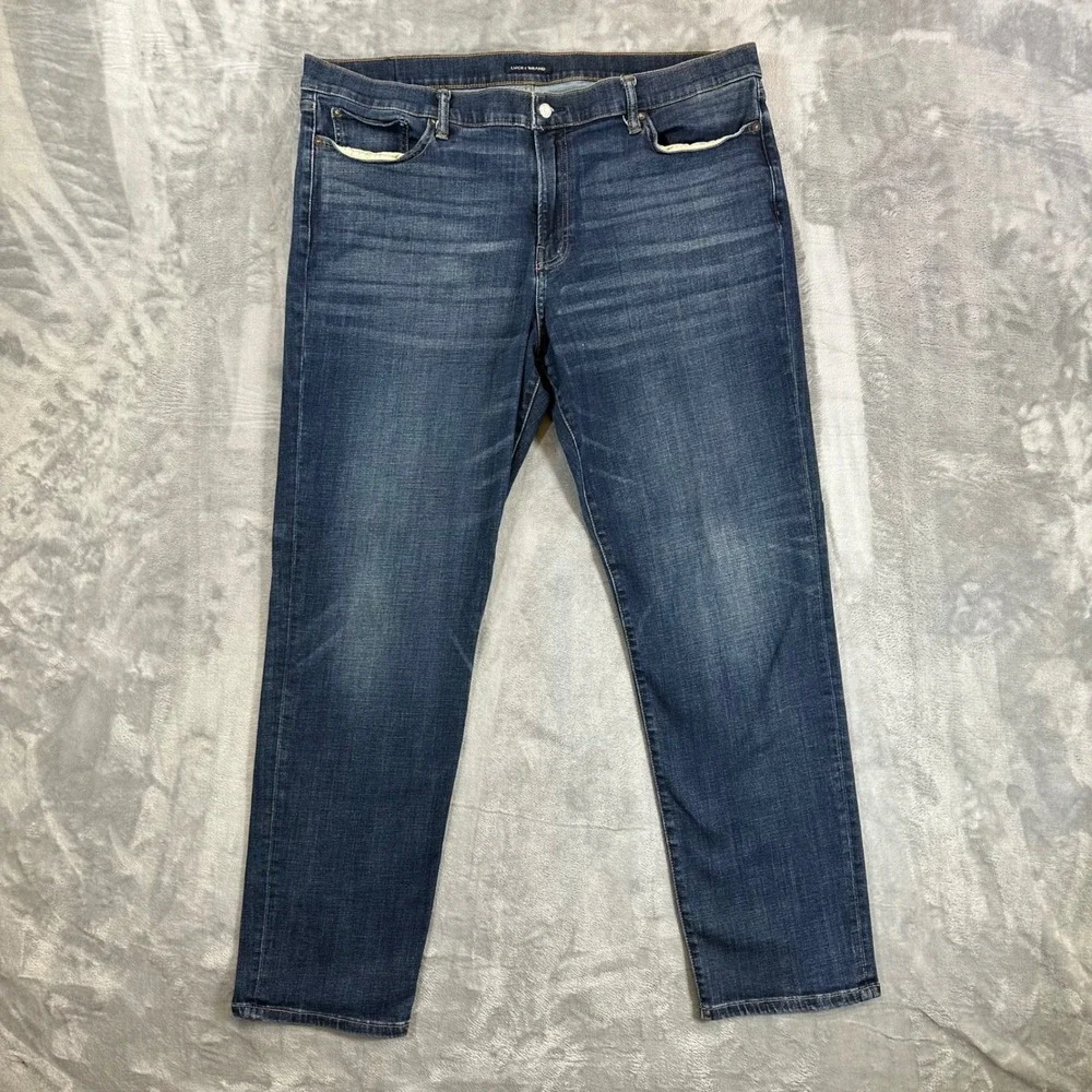 Lucky Brand 363 Vintage Straight Jeans Mens Size 42x34 Blue Medium Wash